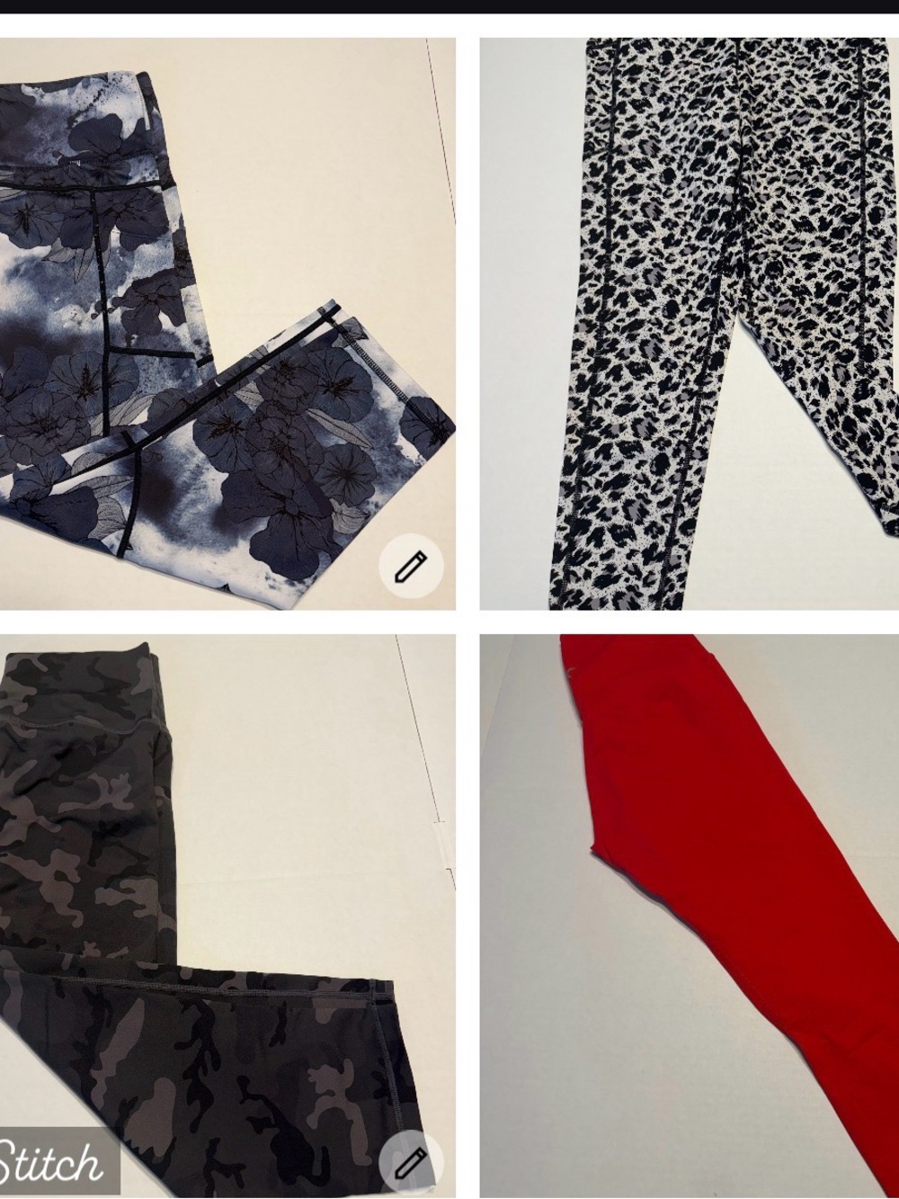 ZYIA Women’s Leggings Set of 4 Patterned Assortment. Size 8-10